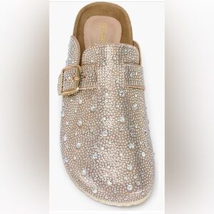 Elegant Crystal-Embellished Mules